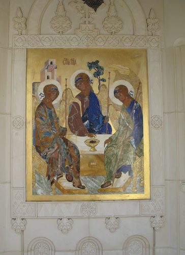 Андронников монастырь - Троица в технике флорентийской мозаики